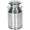 Handcrafted large 40-liter stainless steel milk can with shining finish, solid handles, and tight-fitting lid, ideal for Farm, Garden & Tool, Animal Care, Best Sellers, and Promo Eligible collections.