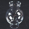Clear handcrafted replacement glass chimney with rounded shape and flared top, designed for vintage oil lamps, featured in Lamps & Lighting, Parts and Accessories, and Chimneys and Globes collections.