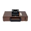 Compact portable inverter with textured brown metal casing, black handle, and battery slot, designed for reliable power supply in Farm, Garden & Tool and Emergency Supplies collections.