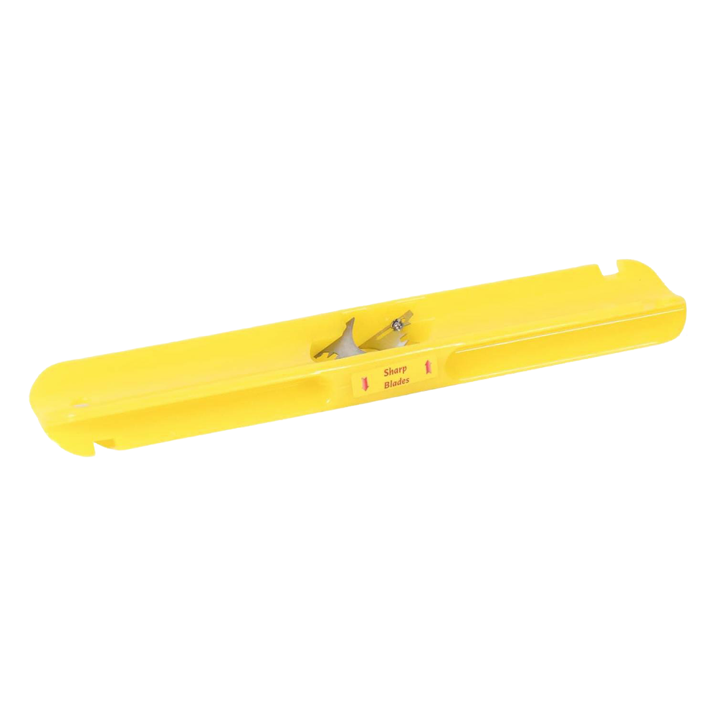 Yellow handheld corn cutter with sharp blades and notched guard, handcrafted by Amish craftsmen in the USA, suited for Kitchen & Food, Food Prep, Choppers and Cutters, and Best Sellers collections.