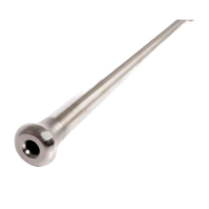 Long stainless steel fire blow pipe with an extended nozzle for directing airflow safely into fires, suitable for Farm, Garden & Tool, Stoves, Camping, and Hearth Accessories collections.
