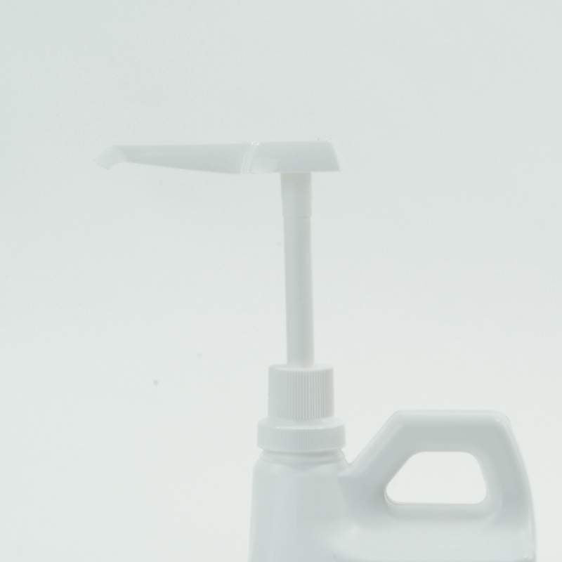 White plastic pump dispenser attached to a 64-ounce jug designed for convenient use with naturally formulated liquid laundry detergent, featured in Home & Decor, Laundry Supplies, USA Made, Best Sellers, and Promo Eligible collections.